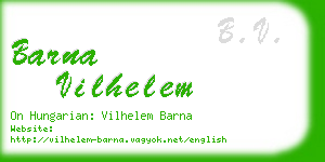 barna vilhelem business card